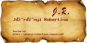 Járányi Robertina névjegykártya